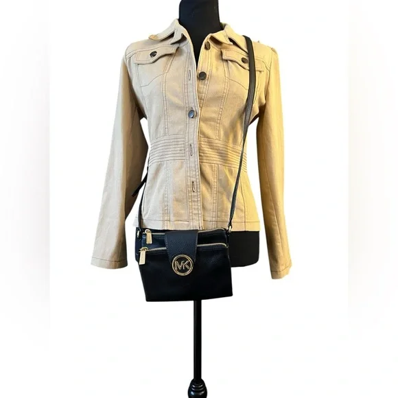 Michael Kors Fulton Crossbody Bag Black Pebbled Leather - Picture 6 of 15